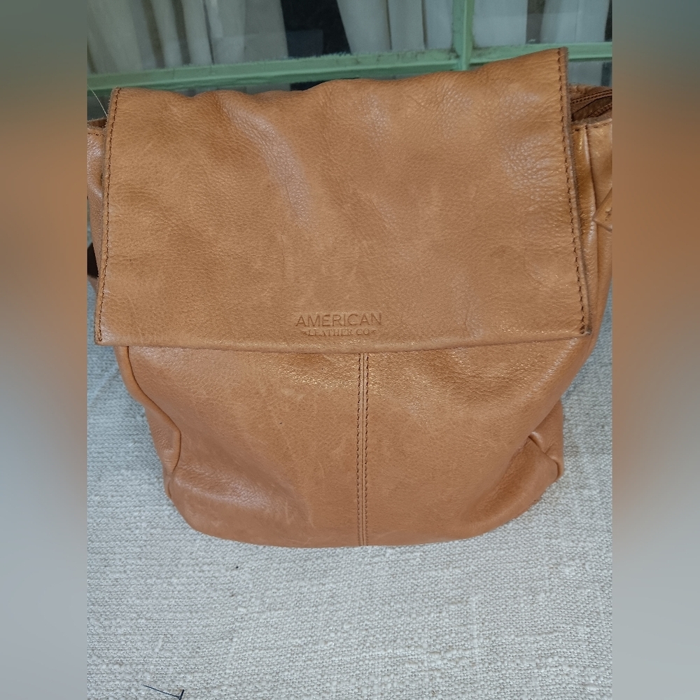 Tan Leather Backpack